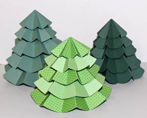 albero natale di carta stile origami
