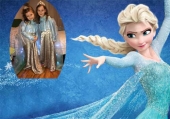 Elsa di Frozen - costume fatto in casa