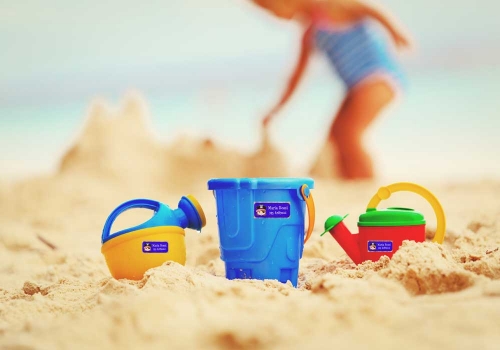 Giochi da spiaggia con etichette adesive Stikets